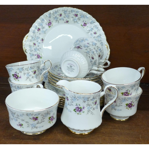 744 - A Royal Stafford Enchanting Pattern six setting tea set