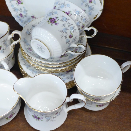 744 - A Royal Stafford Enchanting Pattern six setting tea set