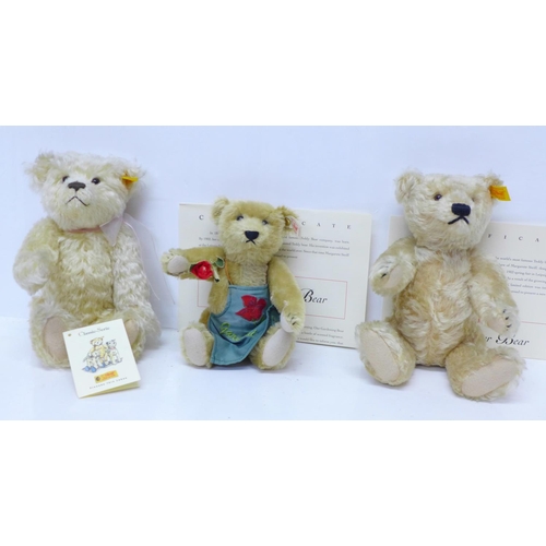 746 - Three modern Steiff Teddy bears