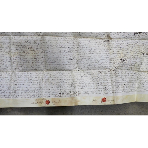 751 - Six indentures including 17th and 18th Century