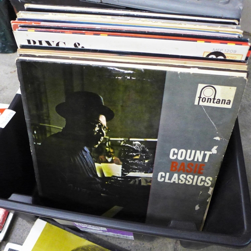 789 - A box of blues and big band LP records (50+)