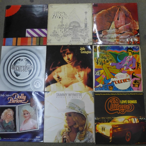 791 - Sixteen LP records, Pink Floyd, Julie Covington, Tammy Wynette, etc.