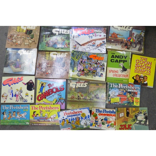 802 - Twenty-seven Giles books and one Andy Capp book