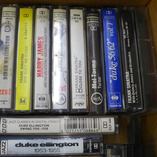 804 - A collection of 72 jazz and blues cassette tapes