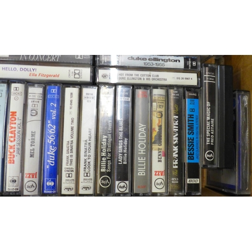 804 - A collection of 72 jazz and blues cassette tapes