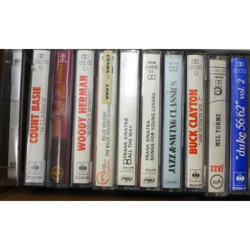 804 - A collection of 72 jazz and blues cassette tapes