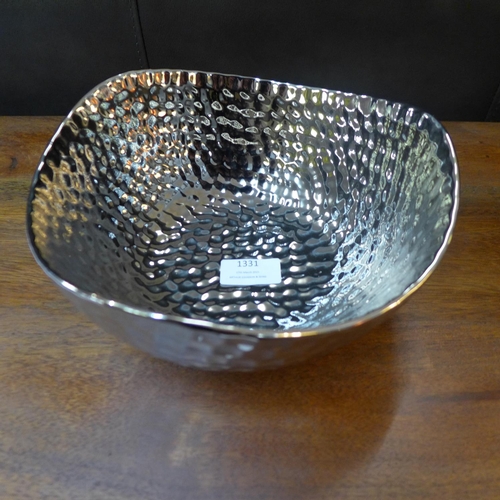 1369 - A silver finish dimple effect bowl (1661807)   #