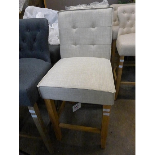 1504 - A pair of Raven cream upholstered bar stools