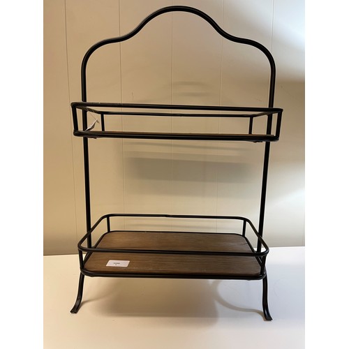 1509 - A Granville iron and firwood standing shelf, 53 x 34cm (FG704220)   #