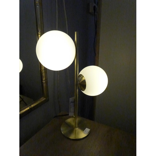 1543 - A twin globe gilt metal table lamp (3071545)   #