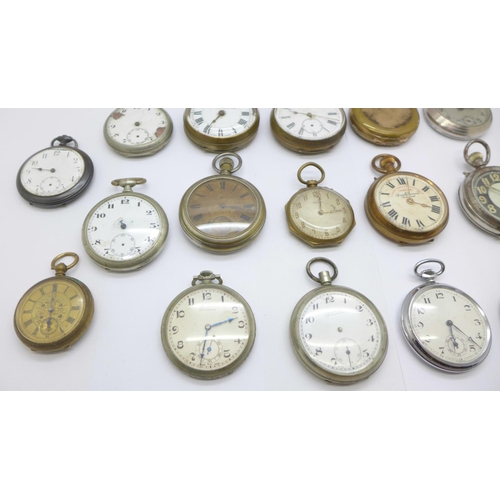 1016 - Sixteen pocket watches, some a/f