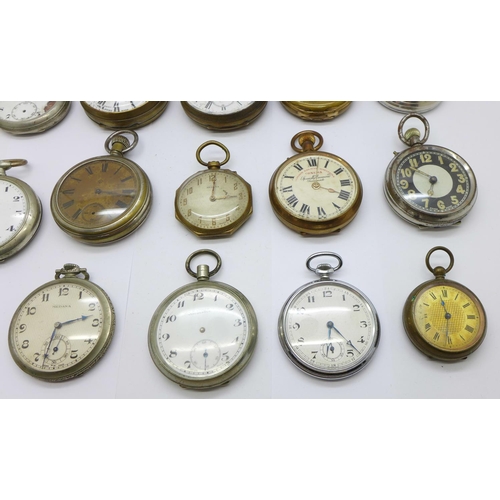 1016 - Sixteen pocket watches, some a/f