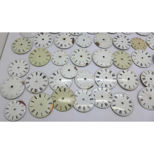 1018 - A collection of pocket watch dials