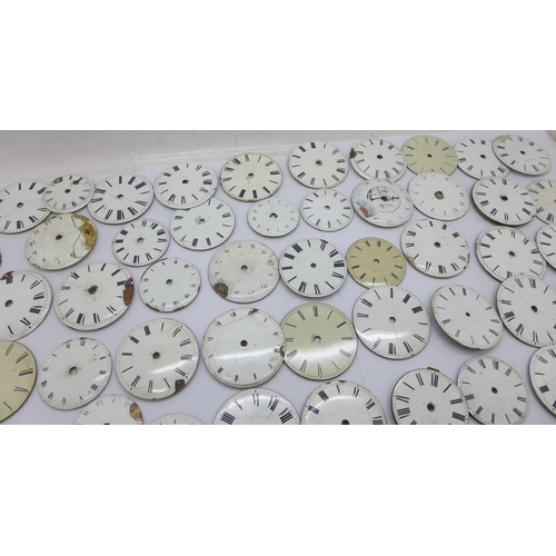 1018 - A collection of pocket watch dials