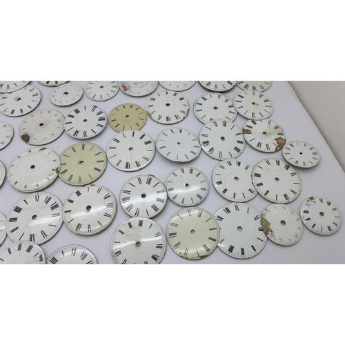 1018 - A collection of pocket watch dials