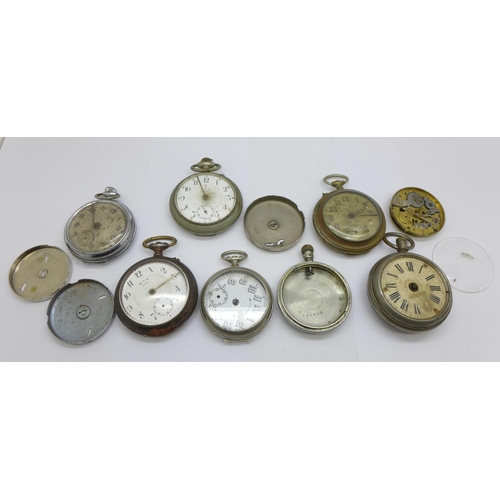 1020 - Pocket watches and parts, a/f