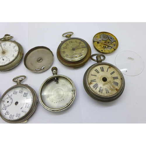 1020 - Pocket watches and parts, a/f