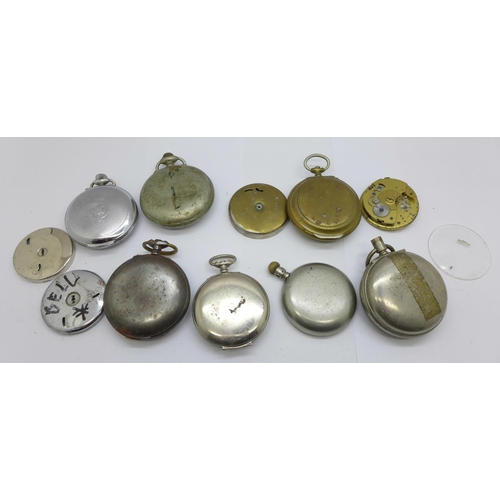 1020 - Pocket watches and parts, a/f