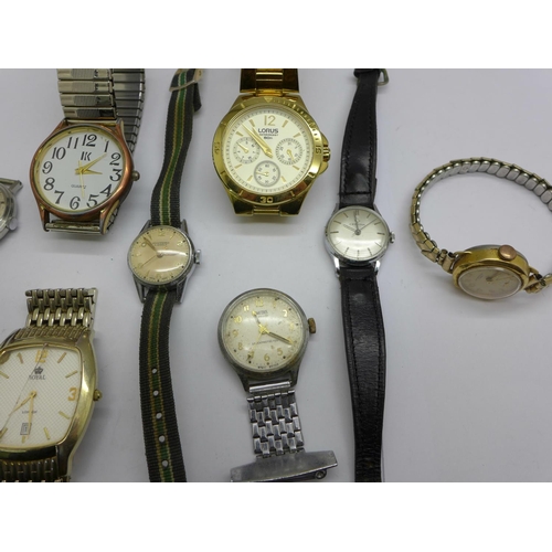 1028 - A collection of wristwatches, (gentlemen's Royal a/f)