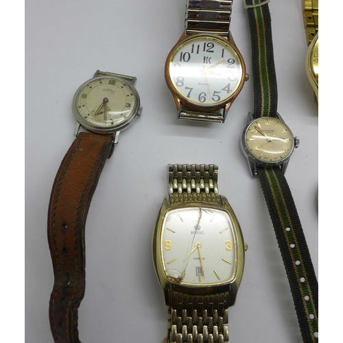 1028 - A collection of wristwatches, (gentlemen's Royal a/f)