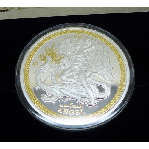 1053 - Coin;-2020 Angel-The Anniversary Edition 5oz. Silver Angel, The London Mint Office issued by Isle of... 