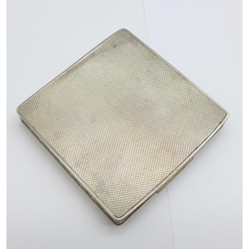 1093 - A silver case, London 1950, 55 x 55 x 8mm, 50g