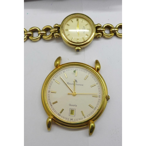 1251 - A Maurice Lacroix quartz wristwatch and a lady's Rotary wristwatch