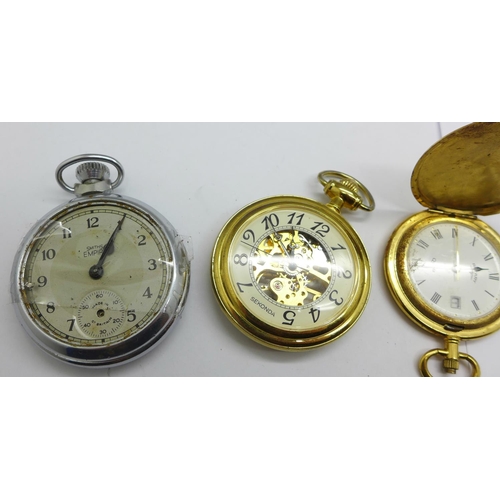 1270 - Pocket watches, fob watches including Sekonda, Smiths, Rotary, etc., a/f