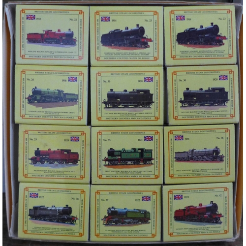 1274B - Twenty-four British Steam Locomotives boxes of matches **PLEASE NOTE THIS LOT IS NOT ELIGIBLE FOR PO... 