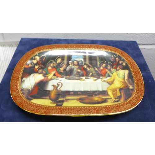 1279C - A Bradford Exchange limited edition plate, The Last Supper, boxed with Certificate of Authenticity, ... 