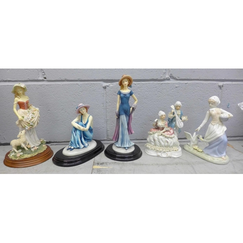 1280C - Five figurines including two Leonardo Collection **PLEASE NOTE THIS LOT IS NOT ELIGIBLE FOR POSTING ... 