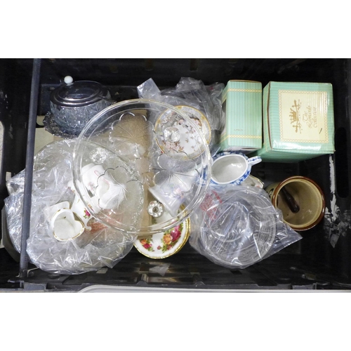 1288I - Four boxes of assorted china, glass, etc. **PLEASE NOTE THIS LOT IS NOT ELIGIBLE FOR POSTING AND PAC... 