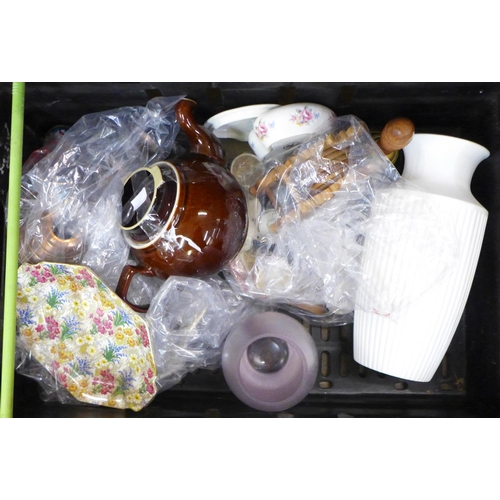 1288I - Four boxes of assorted china, glass, etc. **PLEASE NOTE THIS LOT IS NOT ELIGIBLE FOR POSTING AND PAC... 