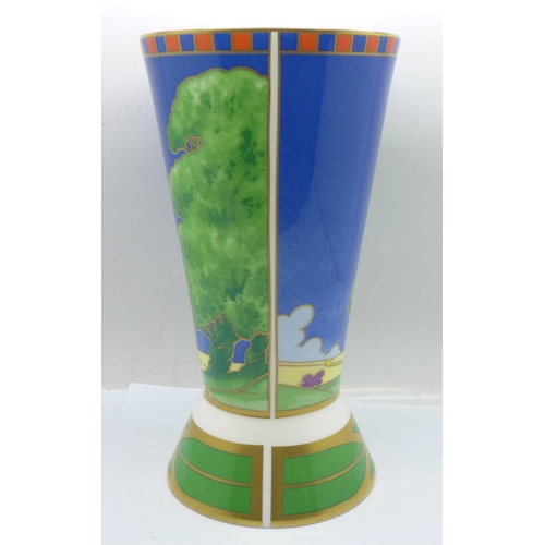 602 - A Royal Worcester Lazy Days vase, The Art Deco Collection, 2002, 20cm