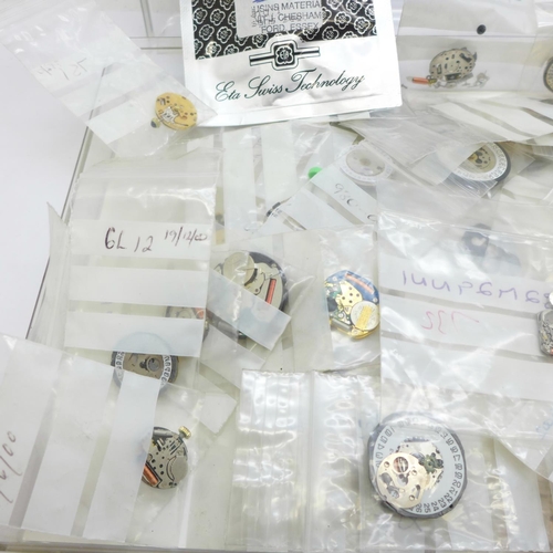 676 - Quartz watch movements including ETA and Miyota