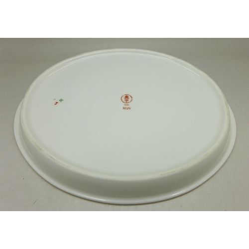 687 - A Royal Crown Derby 1128 pattern oval tray, 19.5cm x 15.5cm