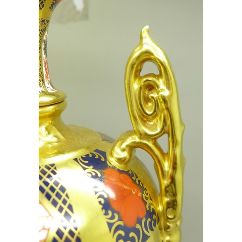 708 - A Royal Crown Derby 1128 pattern urn, 30cm