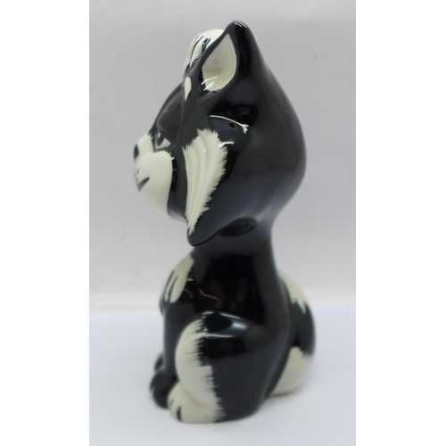 725 - A Lorna Bailey, 'Dozer the Cat' figure, 13cm, signed 'Lorna Bailey' on the base