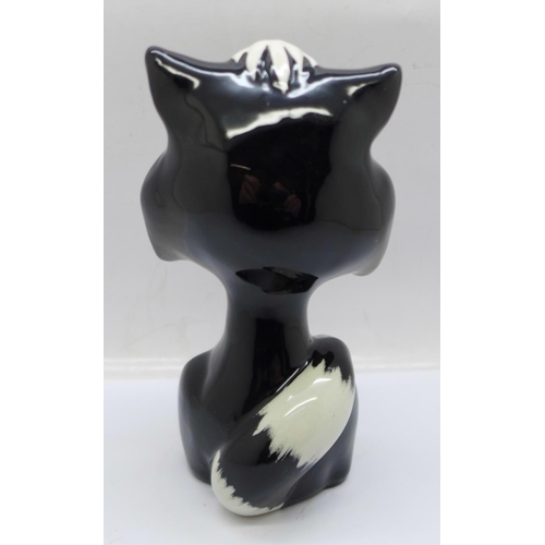 725 - A Lorna Bailey, 'Dozer the Cat' figure, 13cm, signed 'Lorna Bailey' on the base