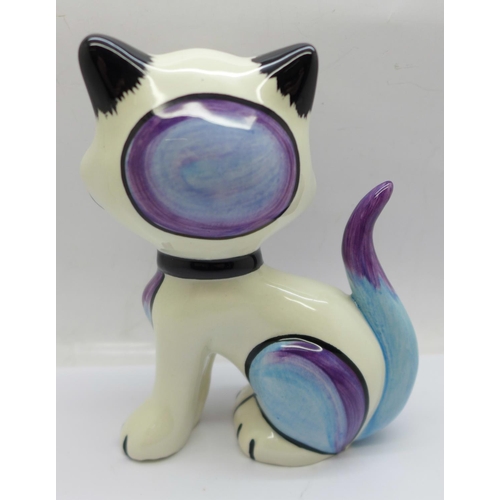 726 - A Lorna Bailey, 'Marvin the Cat' figure, 13cm, signed 'Lorna Bailey' on the base