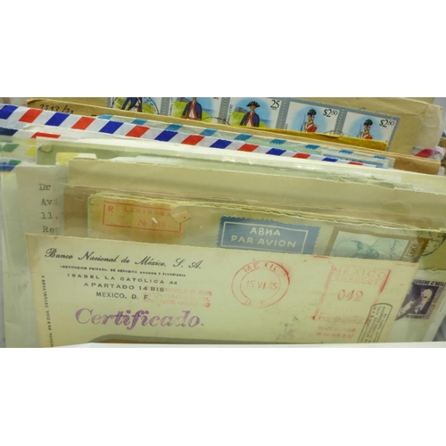 764 - Stamps:- postal history, 125 registered covers from around the world