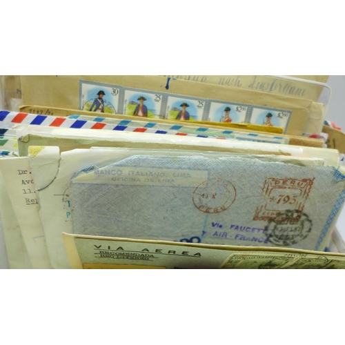 764 - Stamps:- postal history, 125 registered covers from around the world