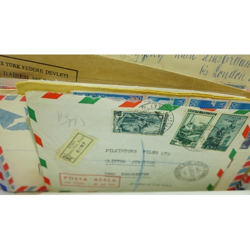 764 - Stamps:- postal history, 125 registered covers from around the world