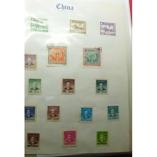 771 - Stamps:- China stamps, postal history, postal stationery, first day covers, etc., in file