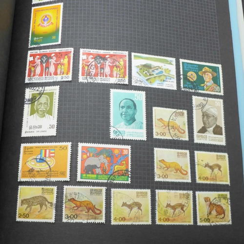 776 - Stamps:- Ceylon/Sri Lanka postal history and stamps in album, 30 covers and good range of stamps