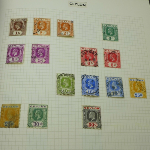 776 - Stamps:- Ceylon/Sri Lanka postal history and stamps in album, 30 covers and good range of stamps