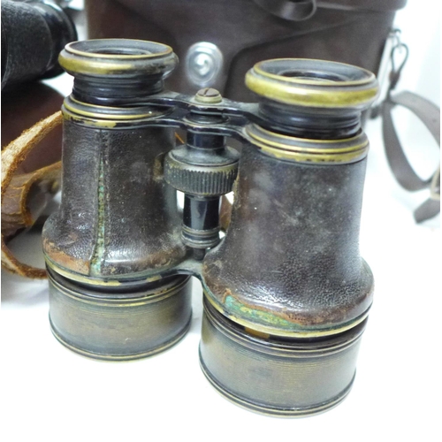 798 - Eight pars of binoculars, cased, including Chinon Countryman 7x35