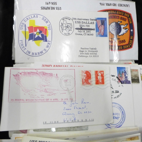 813 - A box of first day covers, all either military, naval, submarines, aircraft, some signed (100's)