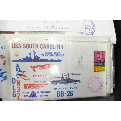 813 - A box of first day covers, all either military, naval, submarines, aircraft, some signed (100's)