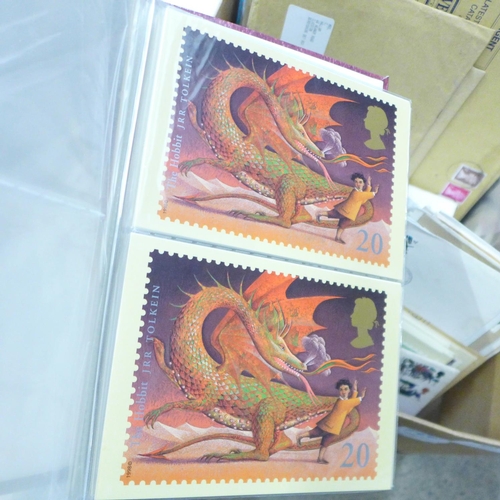 822 - Stamps:- GB stamps, covers, etc., in box